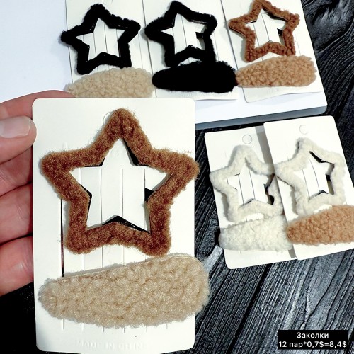 Заколка 00737 «тік-так» (Ціна за 6 пар)